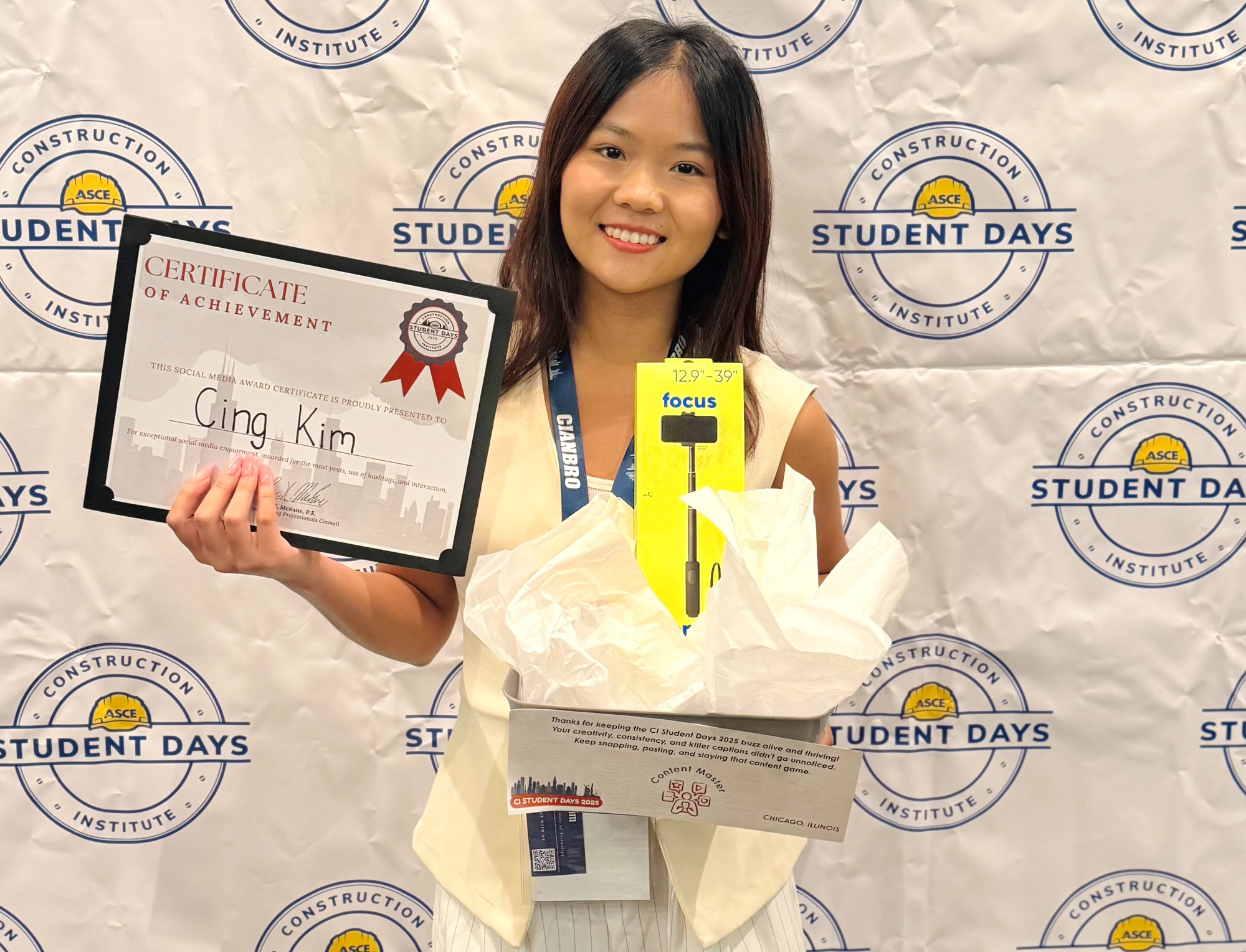 photo of Cing Kim at CI Student Days