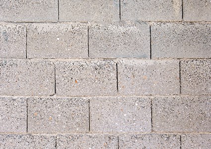 Cinderblock wall