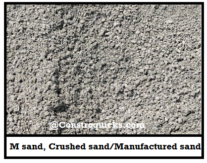 Manufactured sand